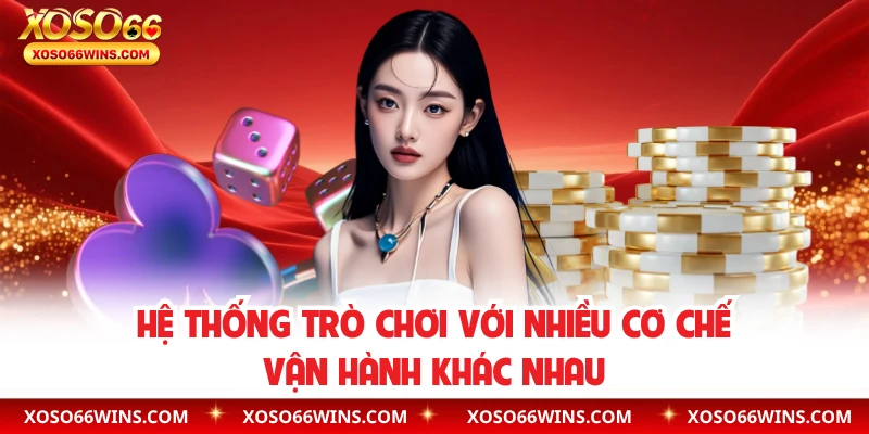 Hệ thống trò chơi với nhiều cơ chế vận hành khác nhau